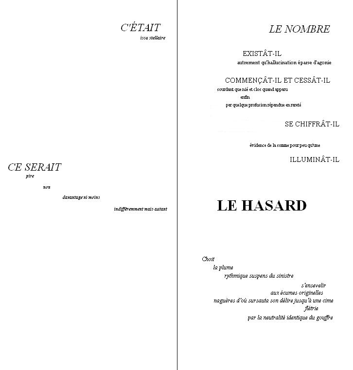 Un Coup de Des 9 mallarmé