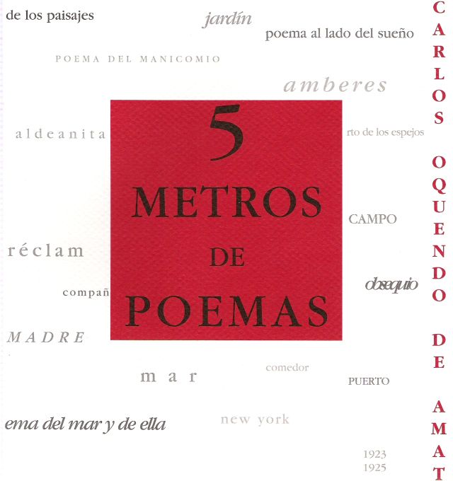 5 METROS DE POEMAS ediciones el taller del libro