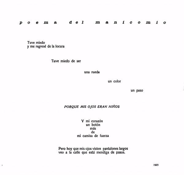 poema del manicomio